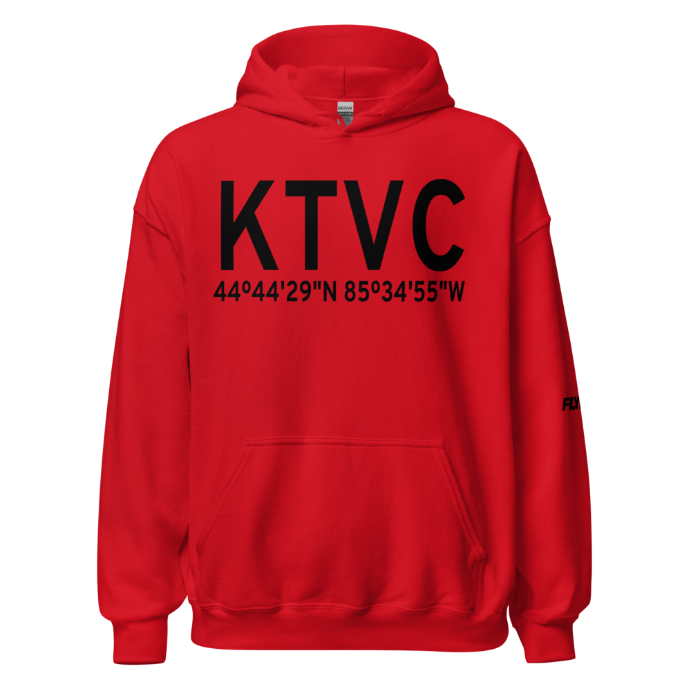 Cherry Capital Airport (KTVC) ICAO Hoodie Sweatshirt 