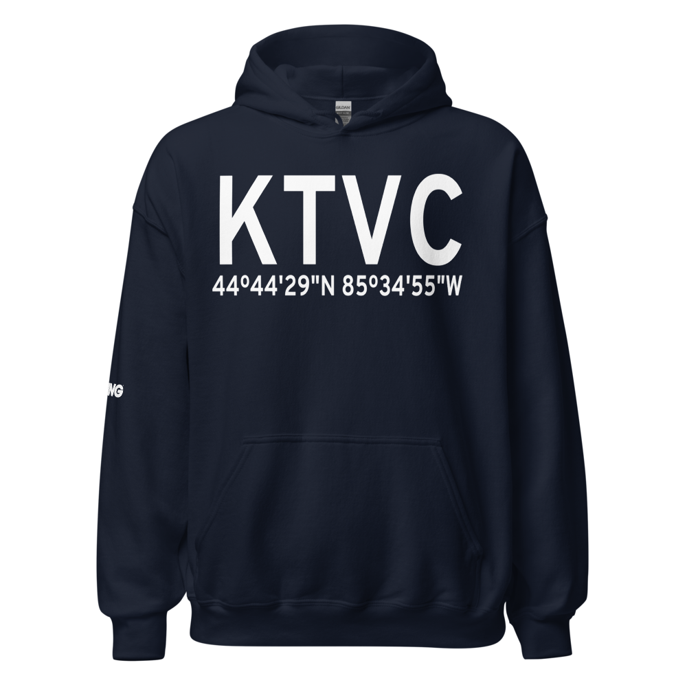 Cherry Capital Airport (KTVC) ICAO Hoodie Sweatshirt 