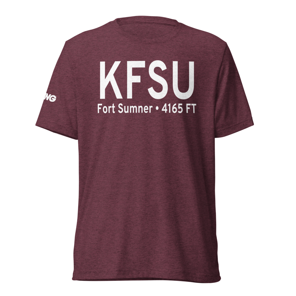 Fort Sumner Municipal Airport (KFSU) ICAO Tri-blend T-Shirt 
