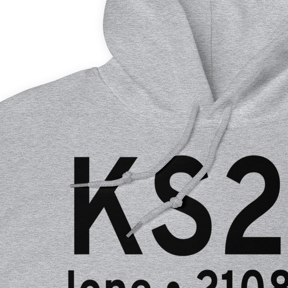 Ione Municipal Airport (KS23) ICAO Hoodie Sweatshirt 