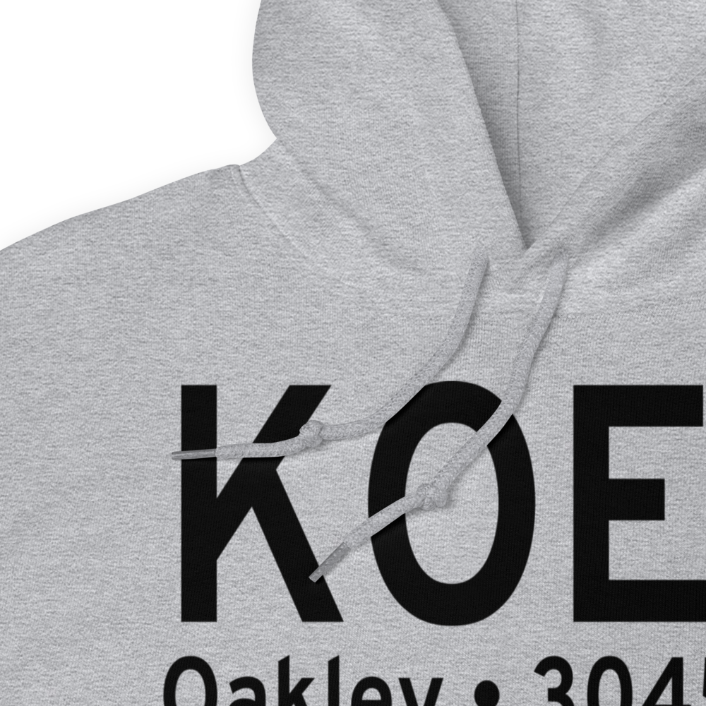Oakley Municipal Airport (KOEL) ICAO Hoodie Sweatshirt 