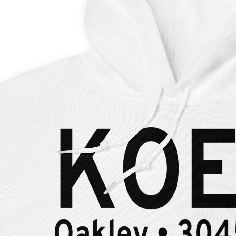 Oakley Municipal Airport (KOEL) ICAO Hoodie Sweatshirt 