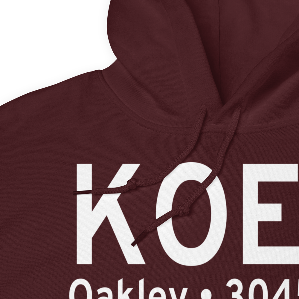 Oakley Municipal Airport (KOEL) ICAO Hoodie Sweatshirt 