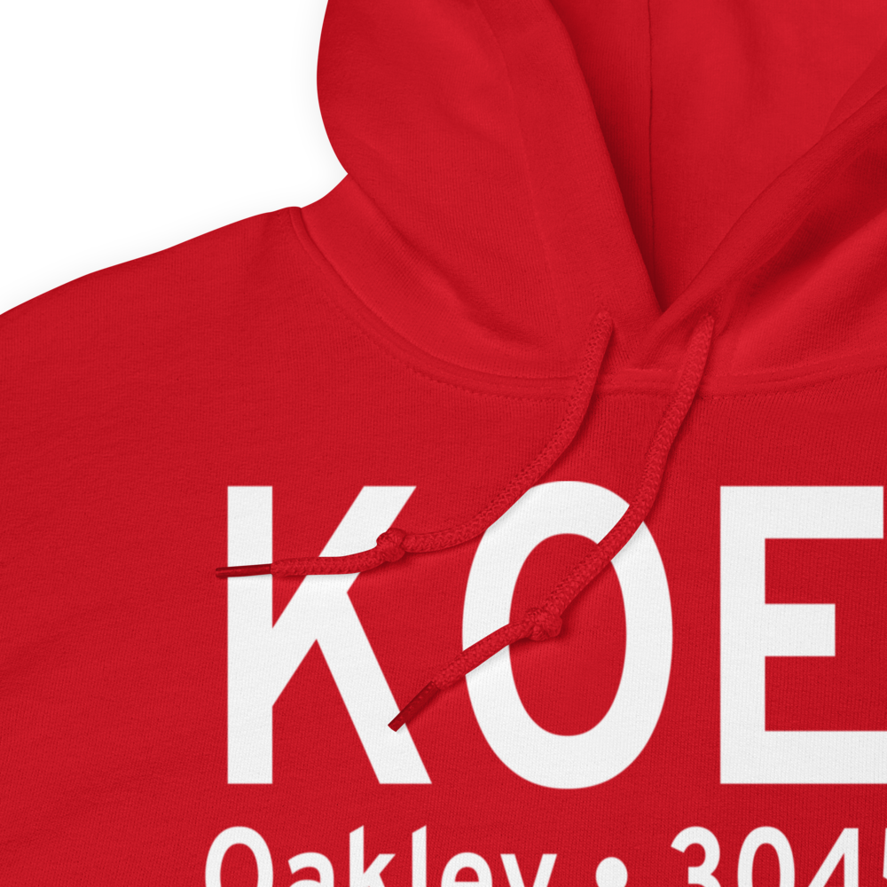 Oakley Municipal Airport (KOEL) ICAO Hoodie Sweatshirt 