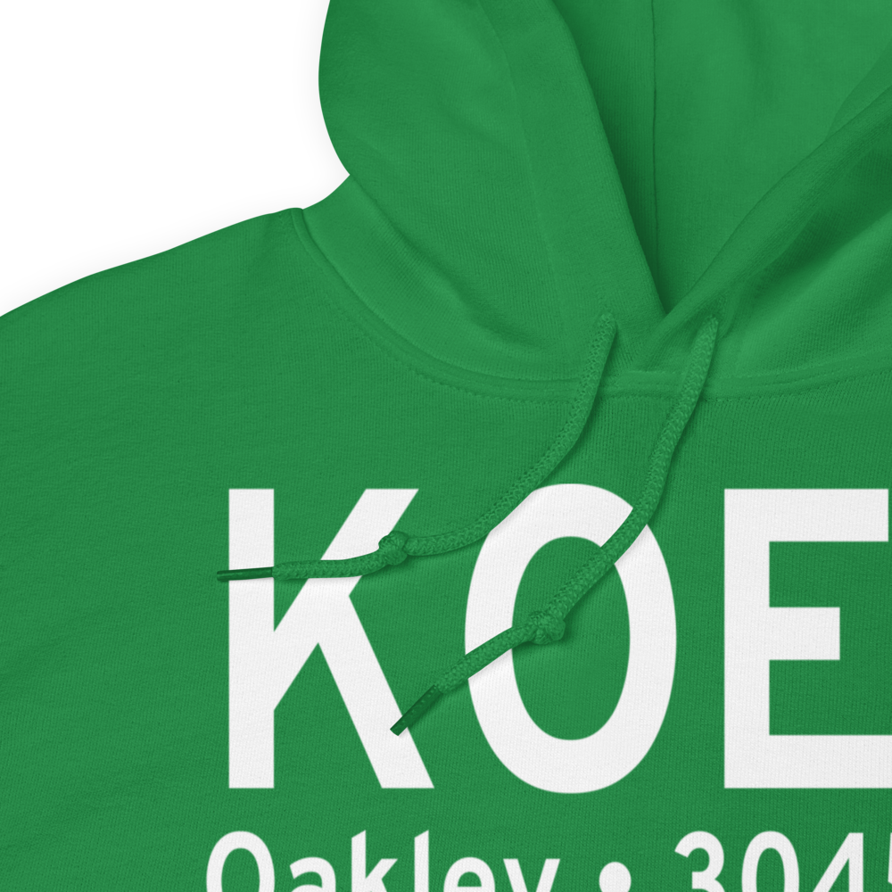 Oakley Municipal Airport (KOEL) ICAO Hoodie Sweatshirt 