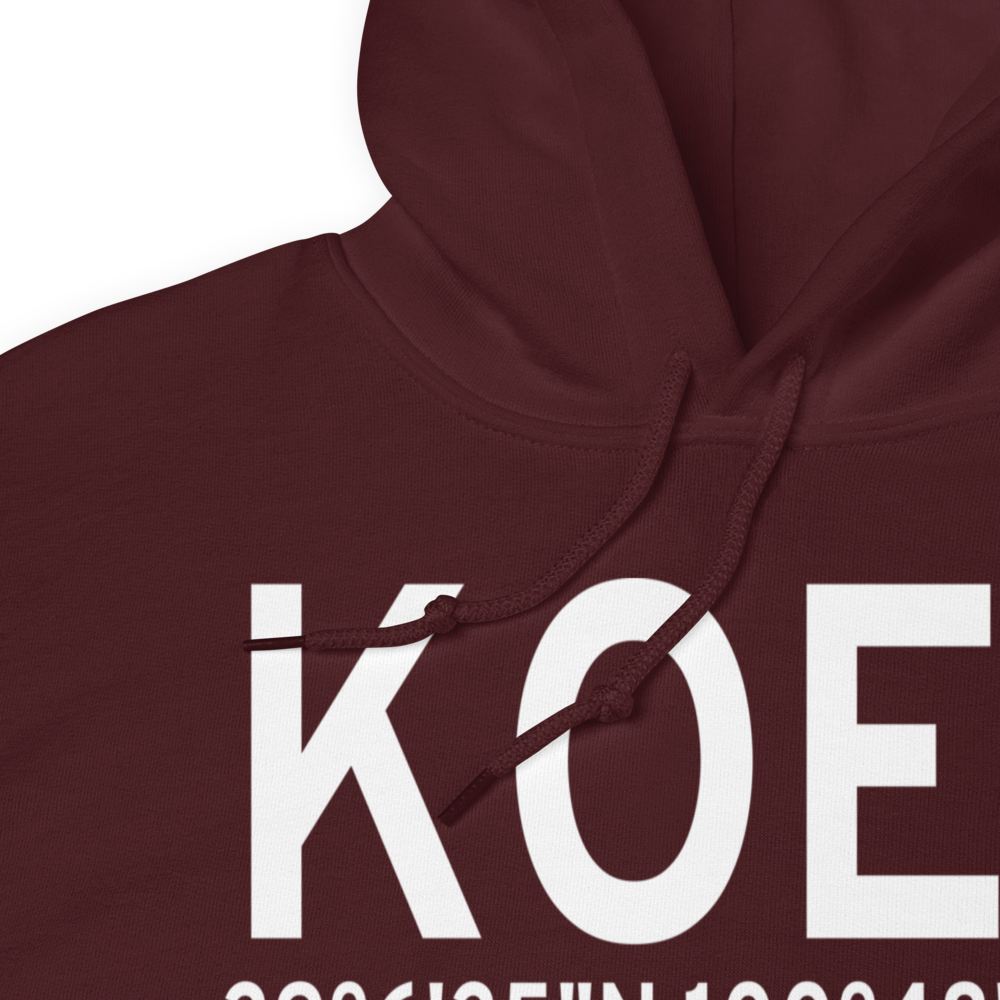 Oakley Municipal Airport (KOEL) ICAO Hoodie Sweatshirt 