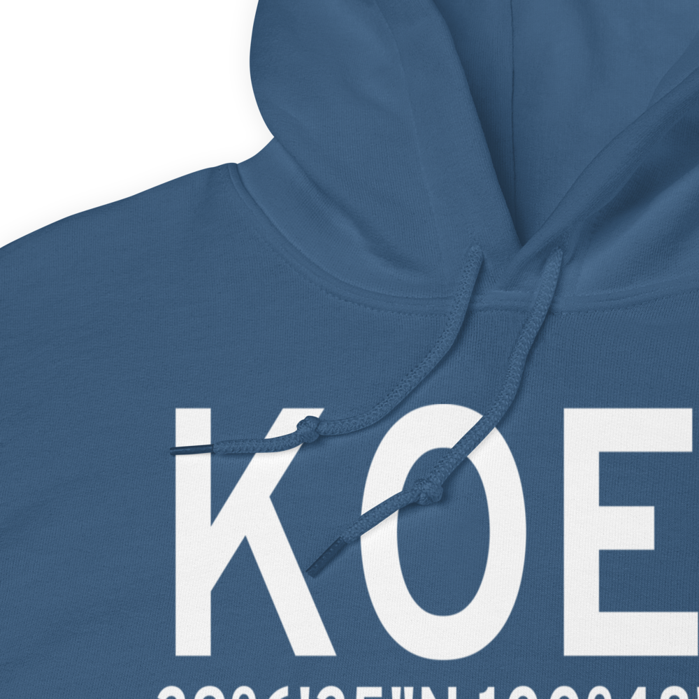 Oakley Municipal Airport (KOEL) ICAO Hoodie Sweatshirt 