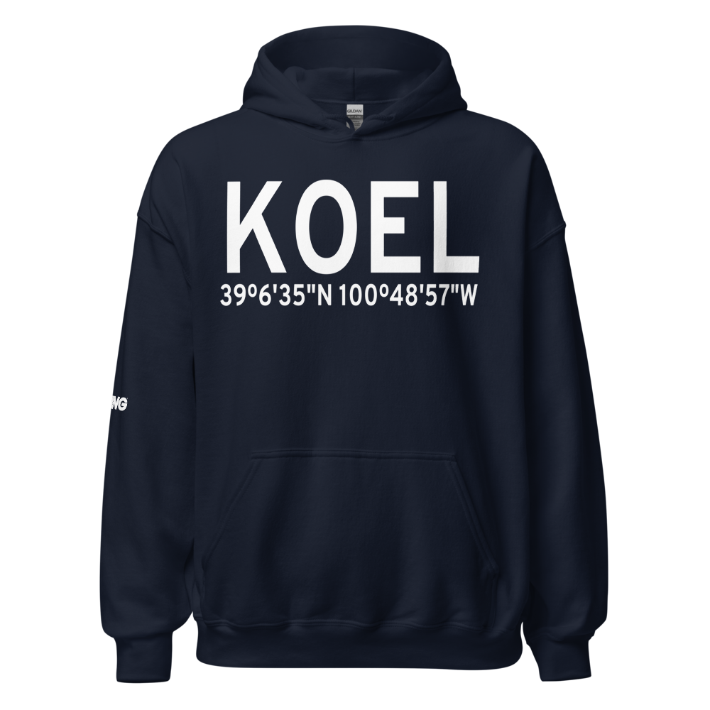 Oakley Municipal Airport (KOEL) ICAO Hoodie Sweatshirt 
