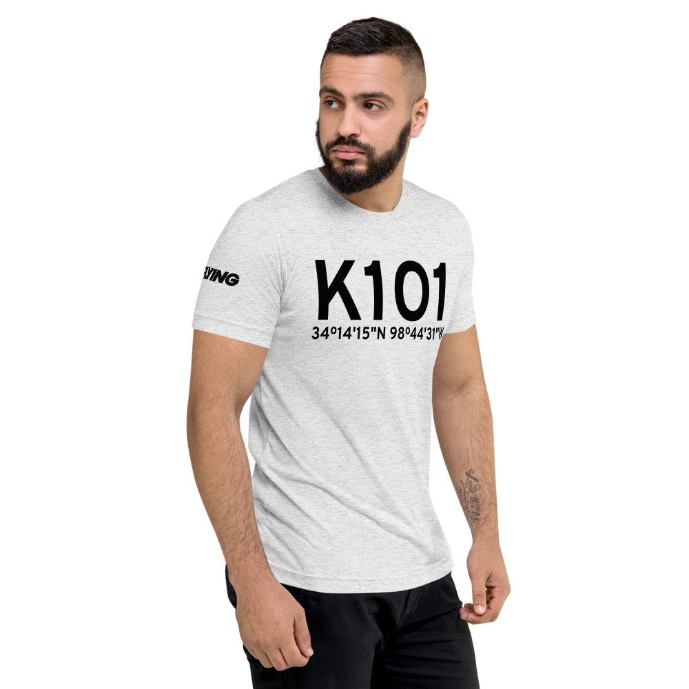 Grandfield Municipal Airport (K1O1) ICAO Tri-blend T-Shirt 