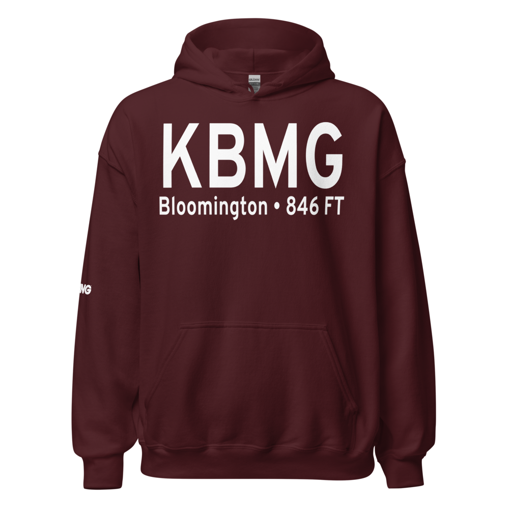 Monroe County Airport (KBMG) ICAO Hoodie Sweatshirt 