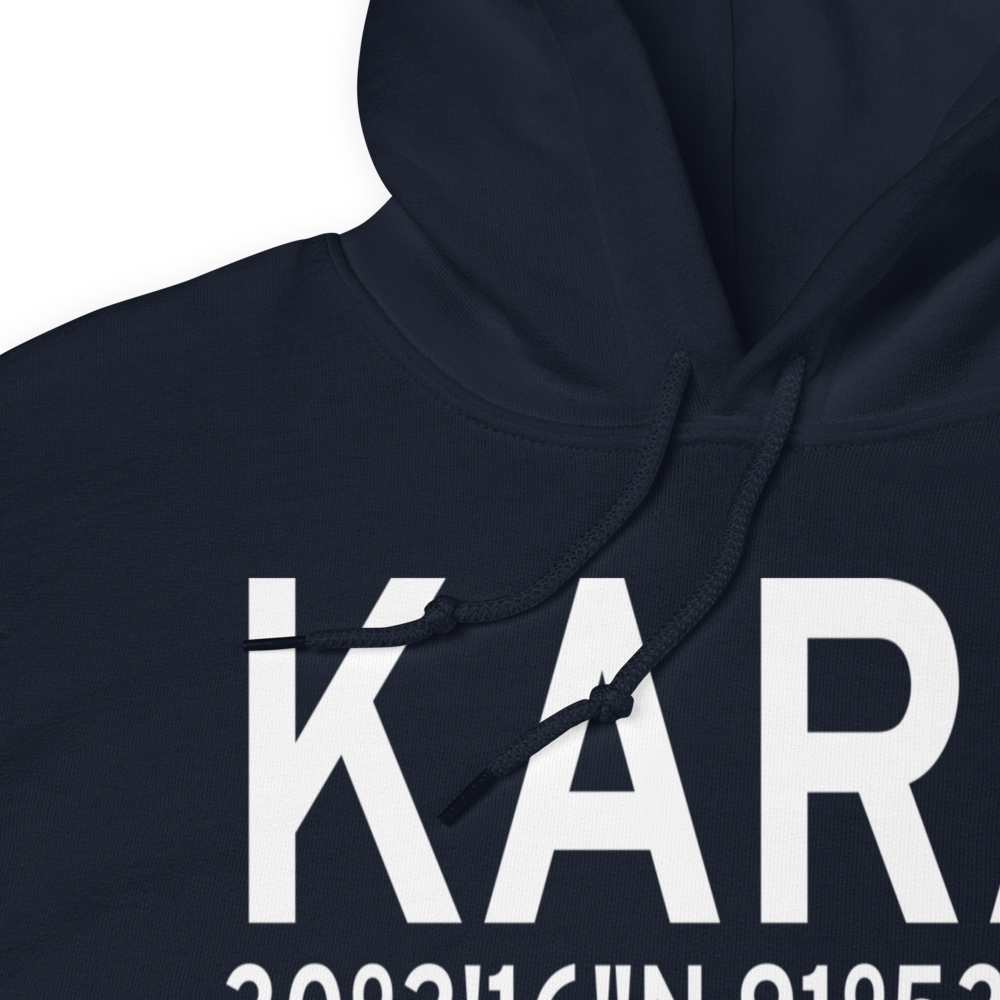 Acadiana Regional Airport (KARA) ICAO Hoodie Sweatshirt 