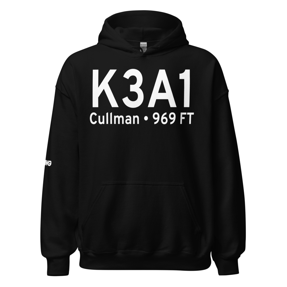 Cullman Regional Airport-Folsom Field (K3A1) ICAO Hoodie Sweatshirt 