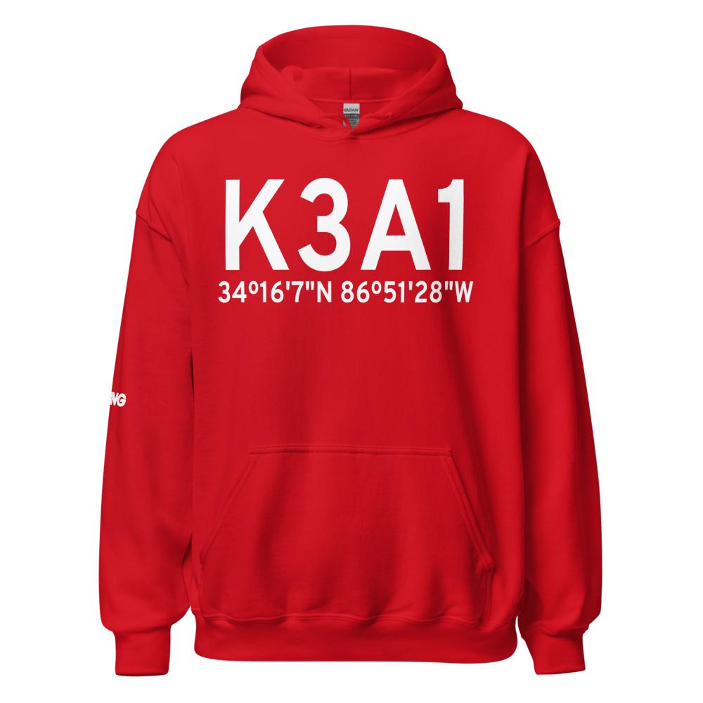 Cullman Regional Airport-Folsom Field (K3A1) ICAO Hoodie Sweatshirt 