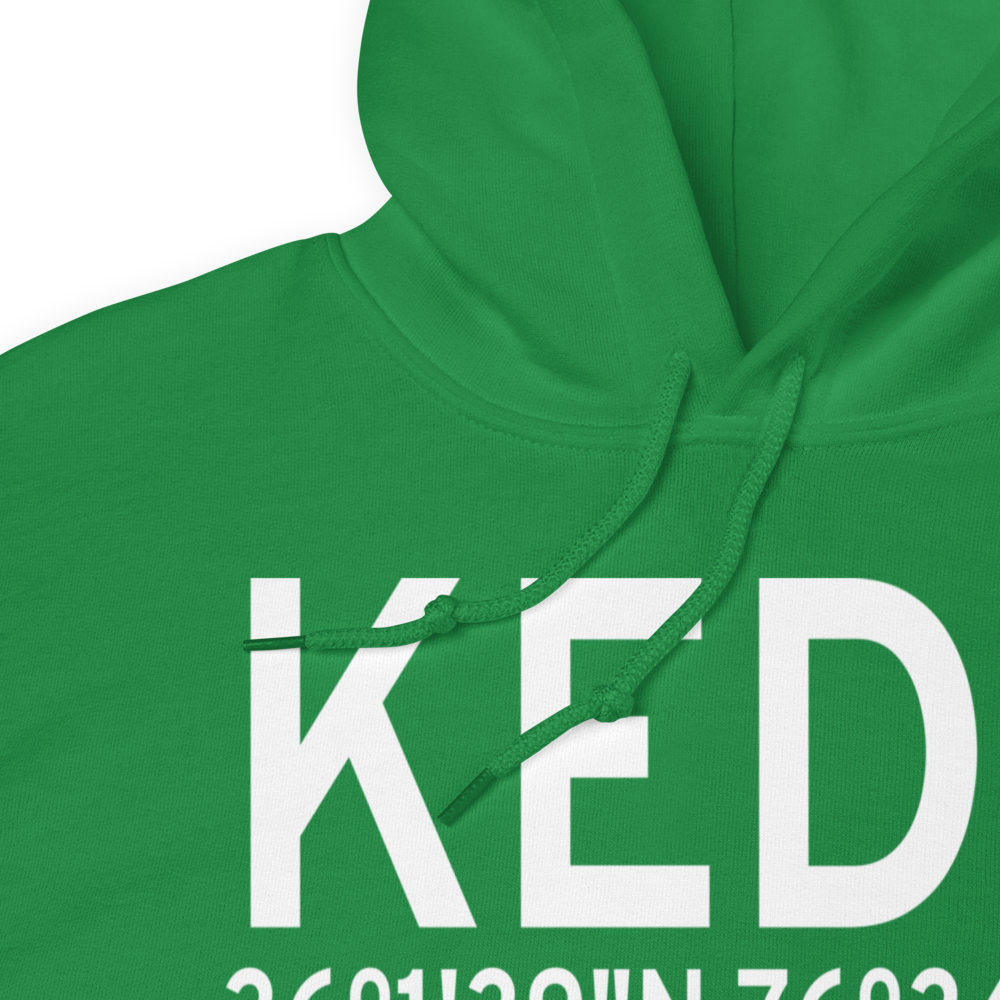 Northeastern Regional Airport (KEDE) ICAO Hoodie Sweatshirt 
