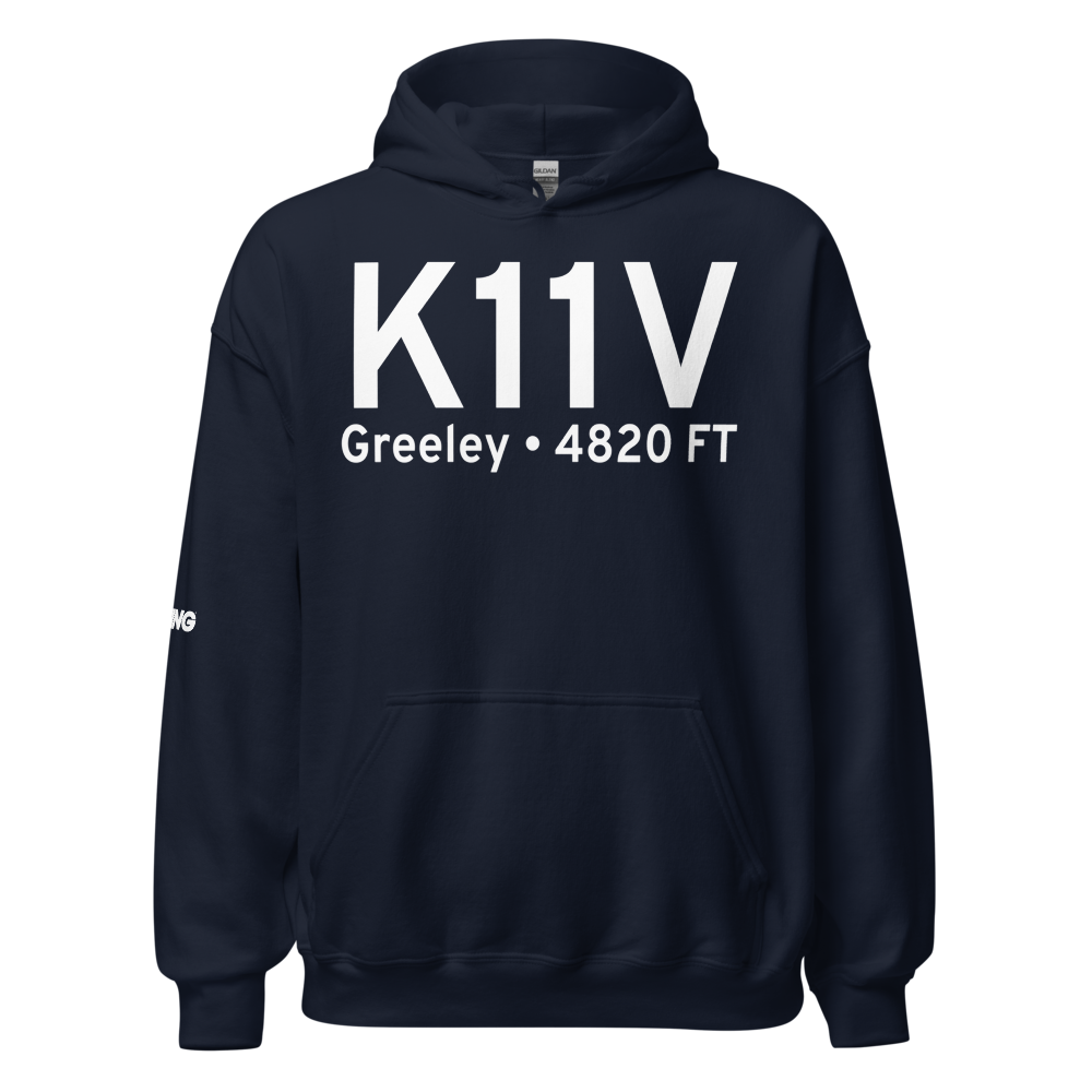 Easton/Valley View Airport (K11V) ICAO Hoodie Sweatshirt 