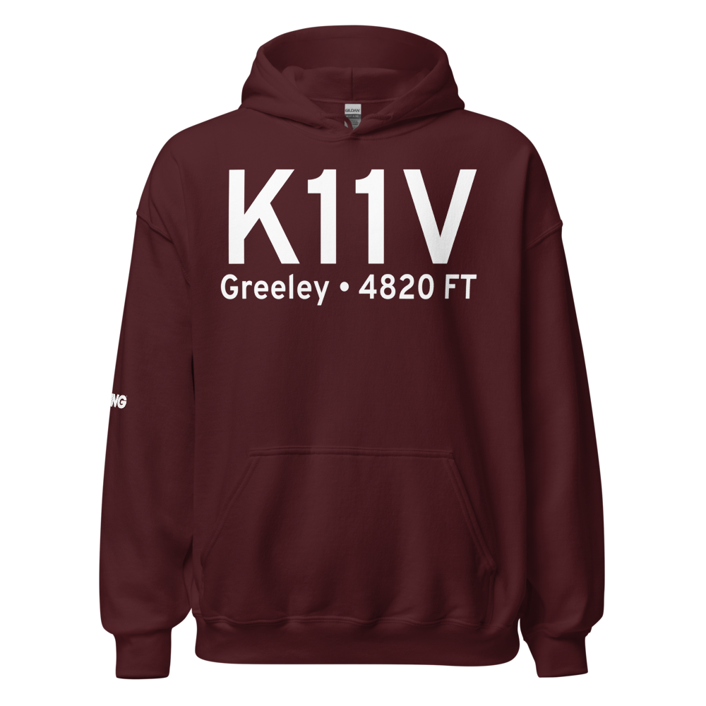 Easton/Valley View Airport (K11V) ICAO Hoodie Sweatshirt 
