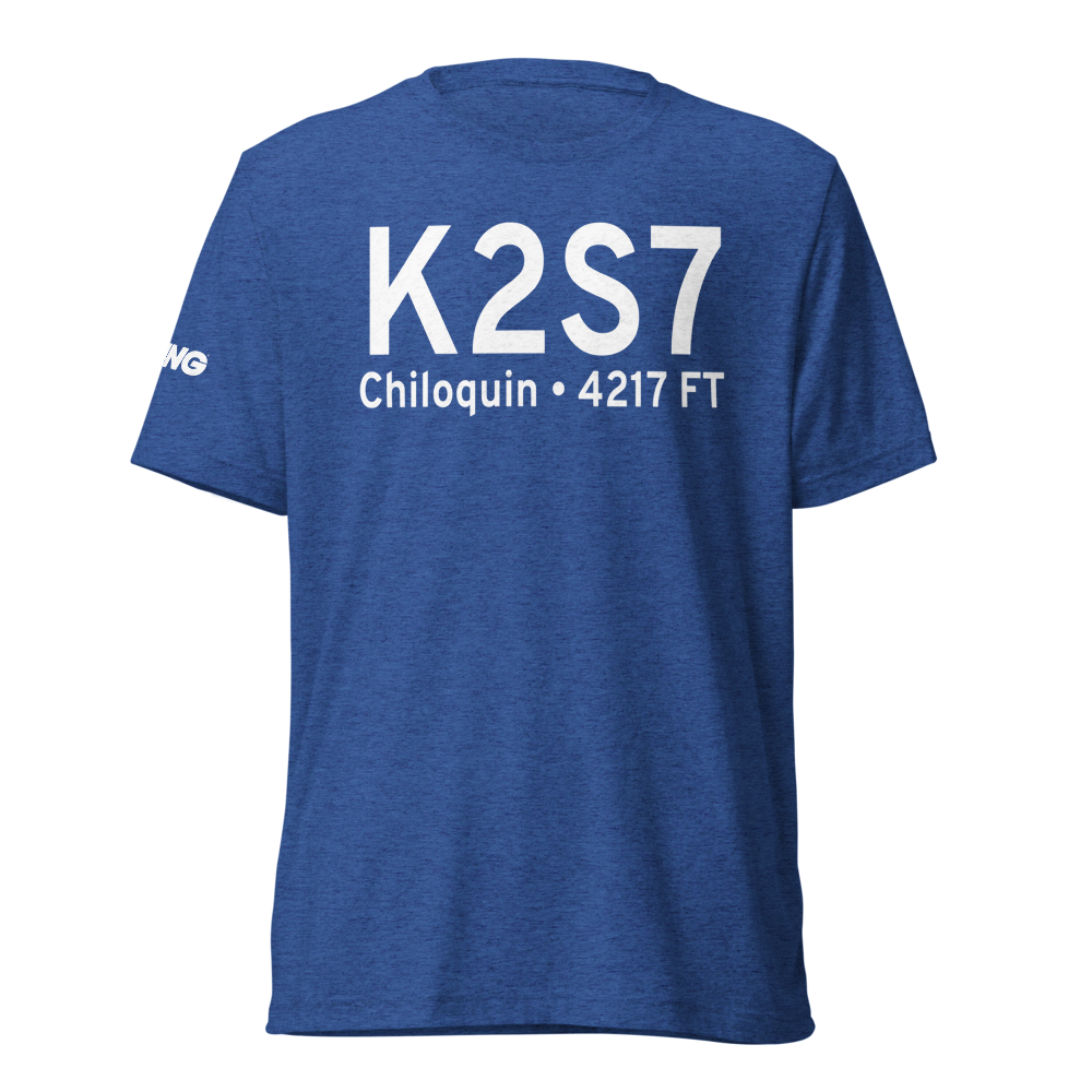 Chiloquin State Airport (K2S7) ICAO Tri-blend T-Shirt 