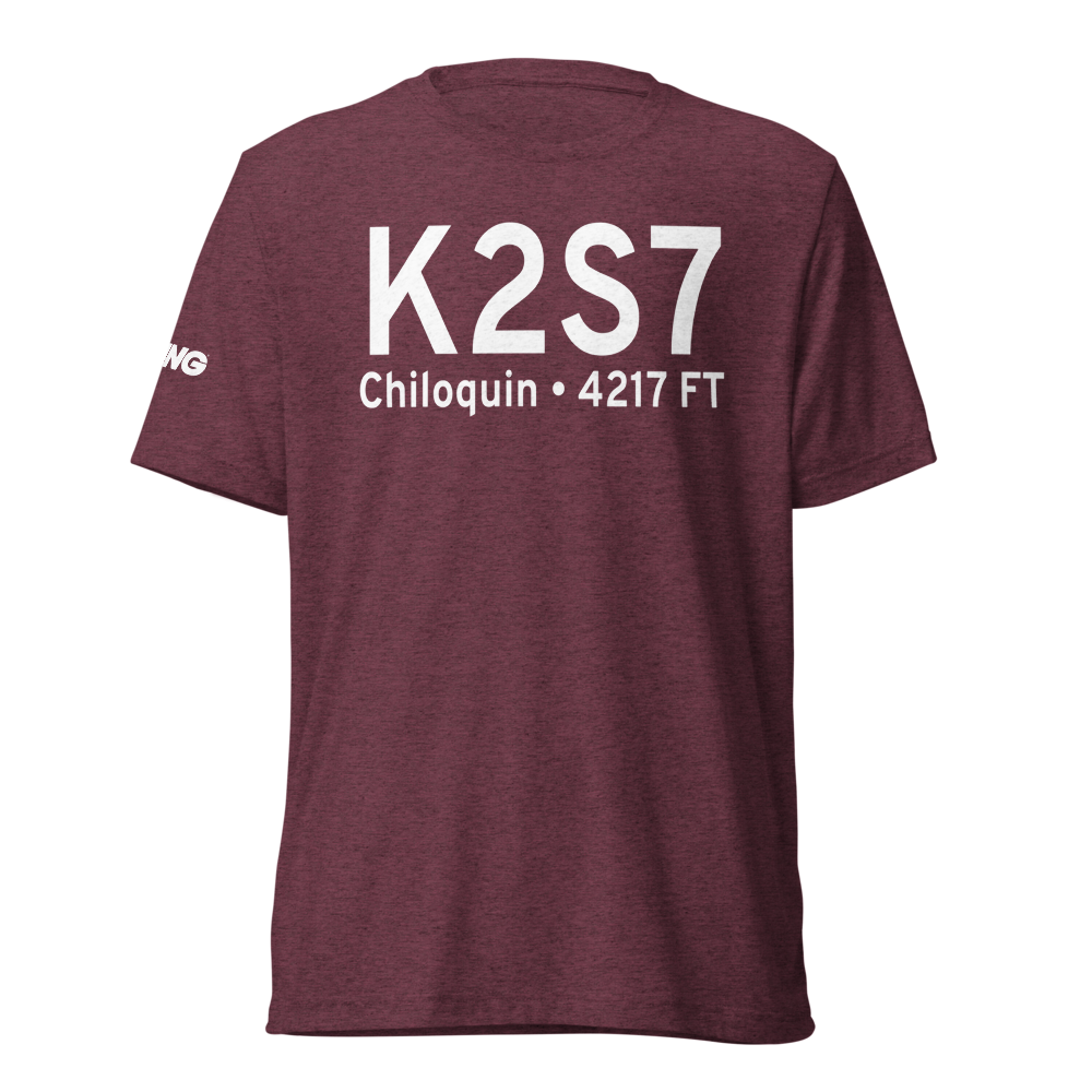 Chiloquin State Airport (K2S7) ICAO Tri-blend T-Shirt 