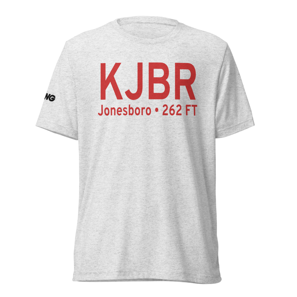 Jonesboro Municipal Airport (KJBR) ICAO Tri-blend T-Shirt 