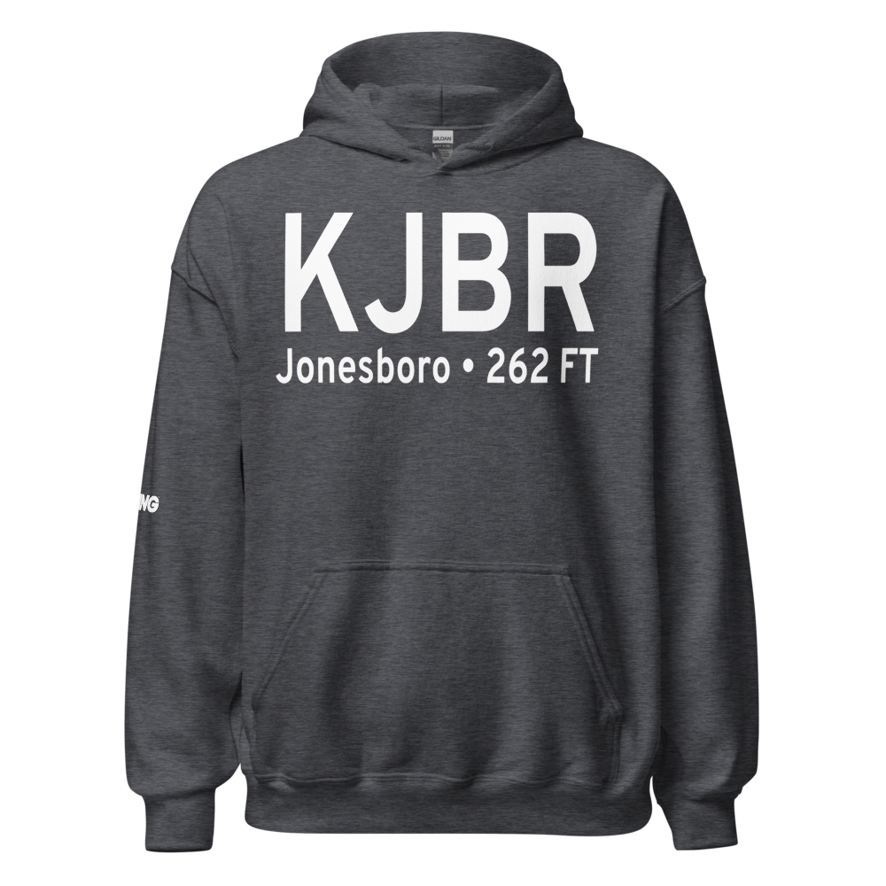 Jonesboro Municipal Airport (KJBR) ICAO Hoodie Sweatshirt 