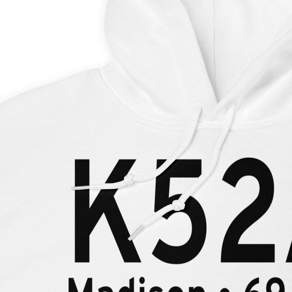 Madison Municipal Airport (K52A) ICAO Hoodie Sweatshirt 