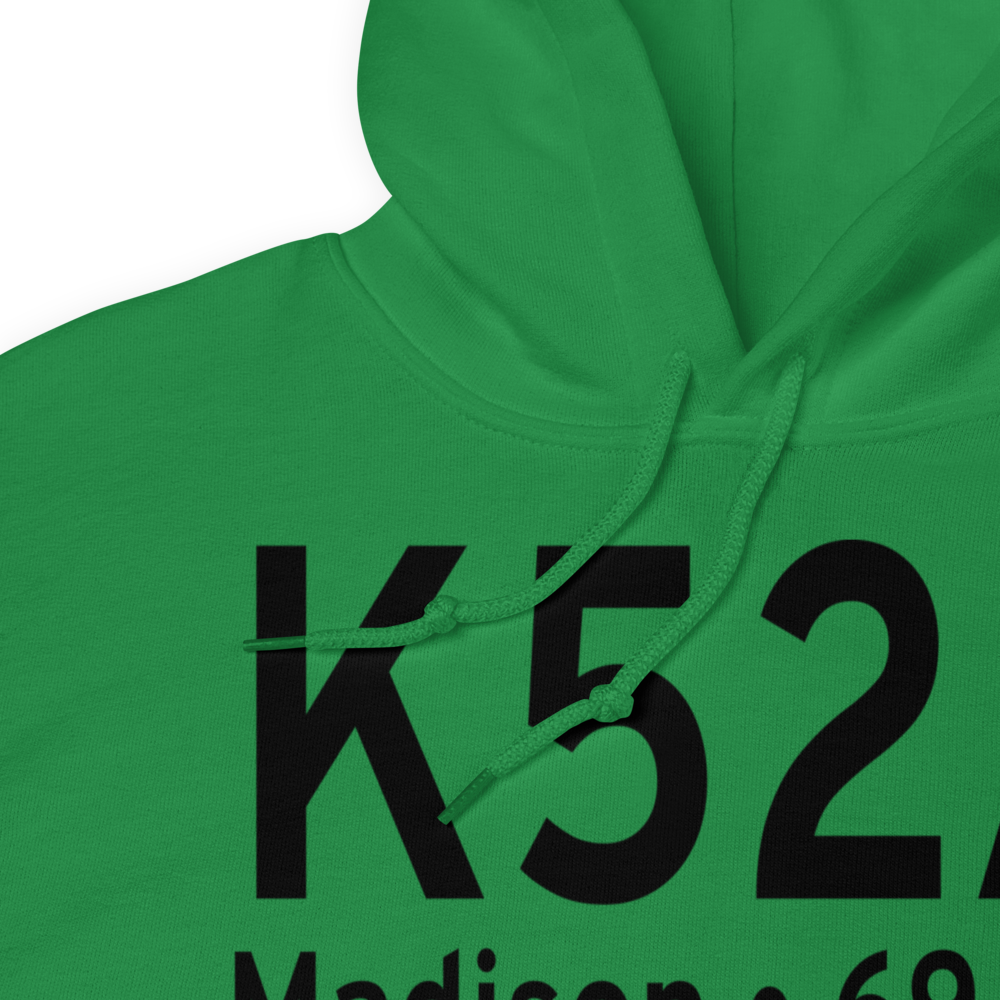 Madison Municipal Airport (K52A) ICAO Hoodie Sweatshirt 