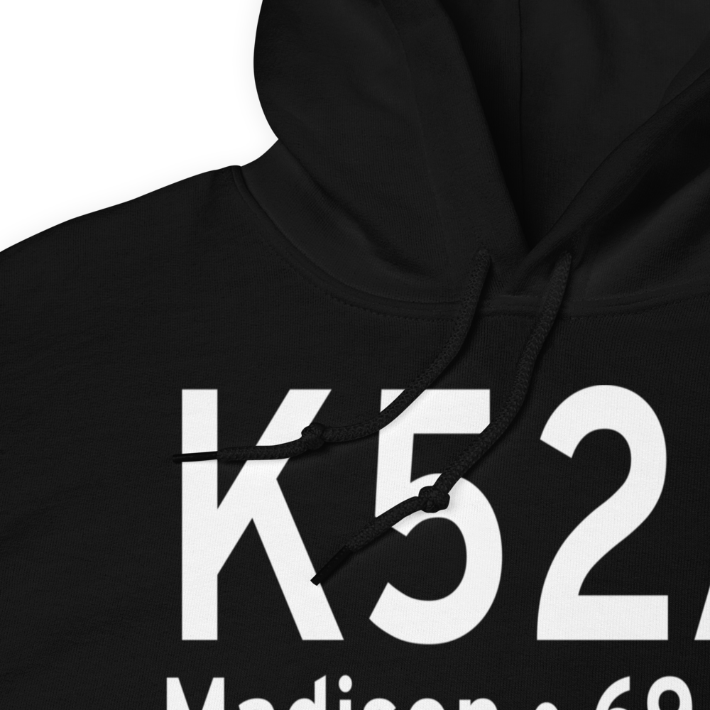 Madison Municipal Airport (K52A) ICAO Hoodie Sweatshirt 