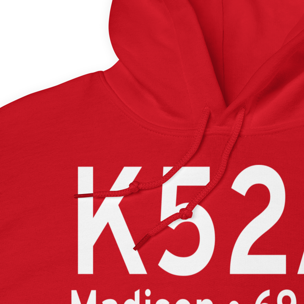 Madison Municipal Airport (K52A) ICAO Hoodie Sweatshirt 