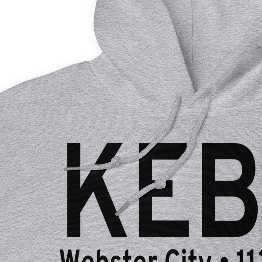 Webster City Municipal Airport (KEBS) ICAO Hoodie Sweatshirt 