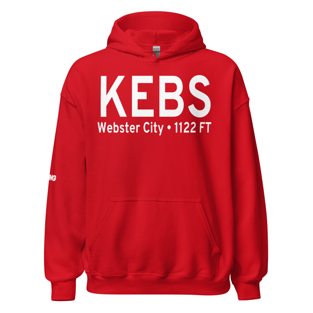 Webster City Municipal Airport (KEBS) ICAO Hoodie Sweatshirt 
