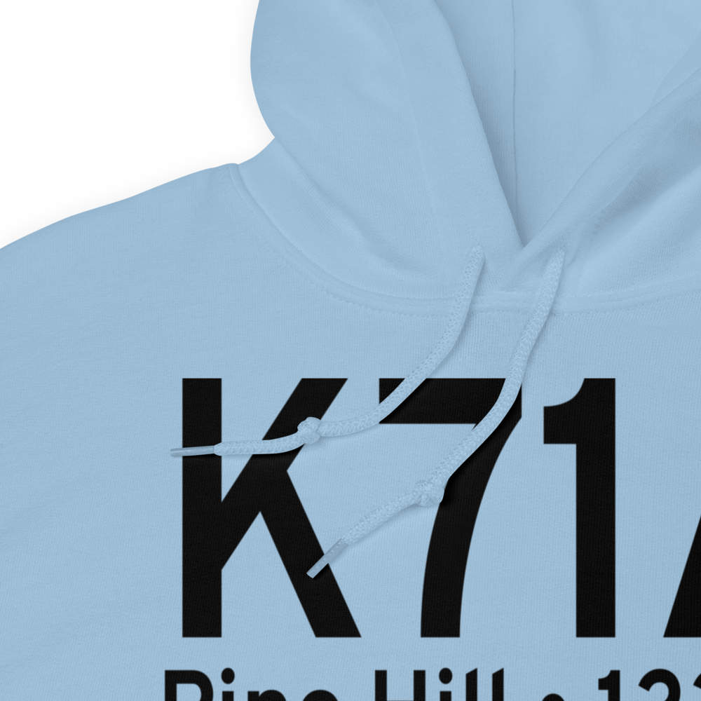Pine Hill Municipal Airport (K71A) ICAO Hoodie Sweatshirt 