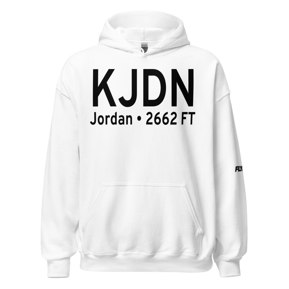Jordan Airport (KJDN) ICAO Hoodie Sweatshirt 