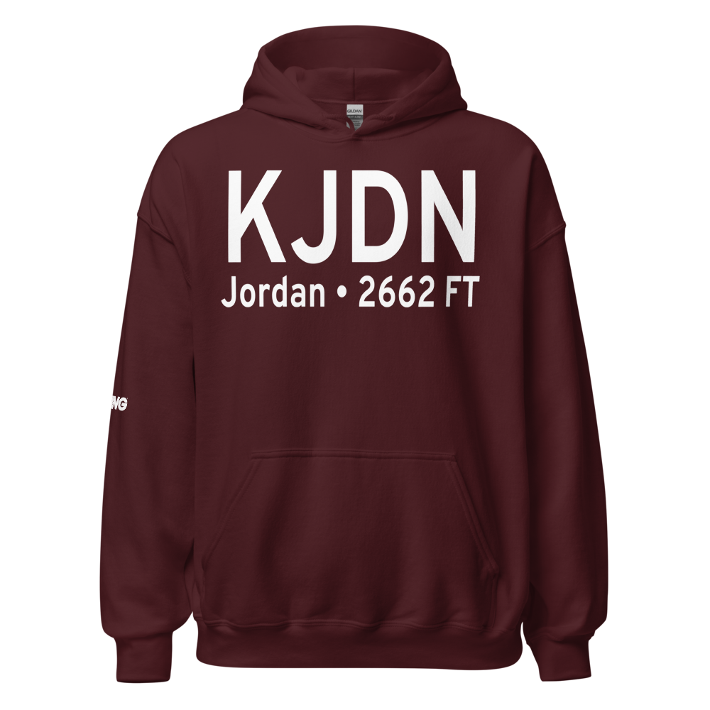 Jordan Airport (KJDN) ICAO Hoodie Sweatshirt 