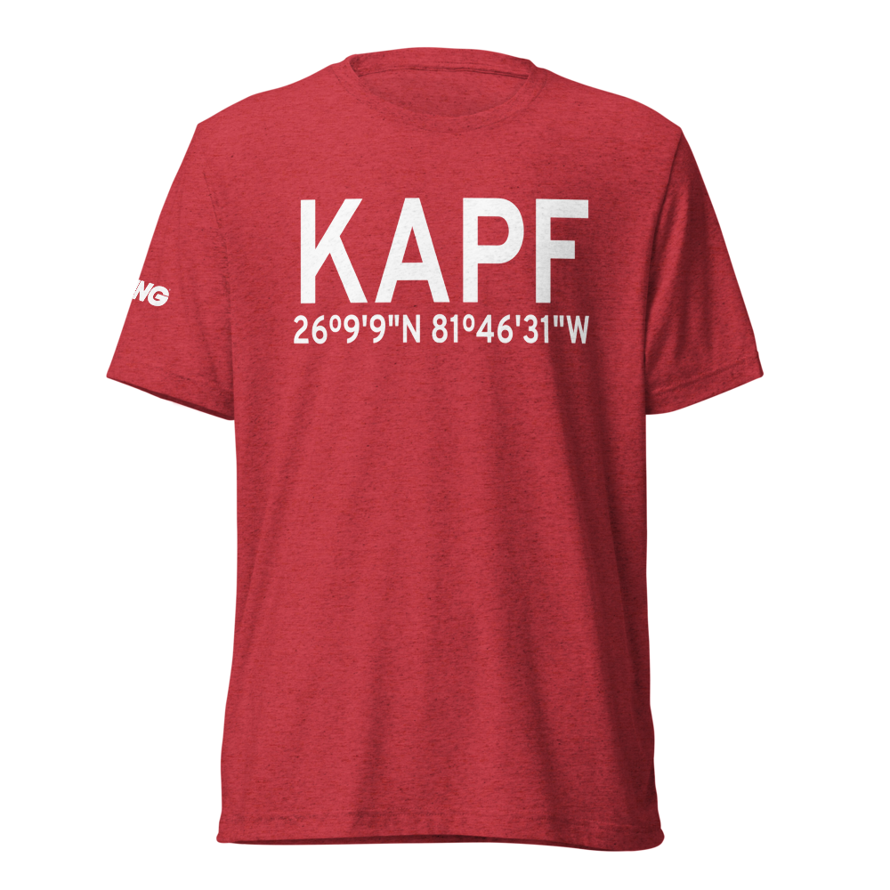 Naples Municipal Airport (KAPF) ICAO Tri-blend T-Shirt 