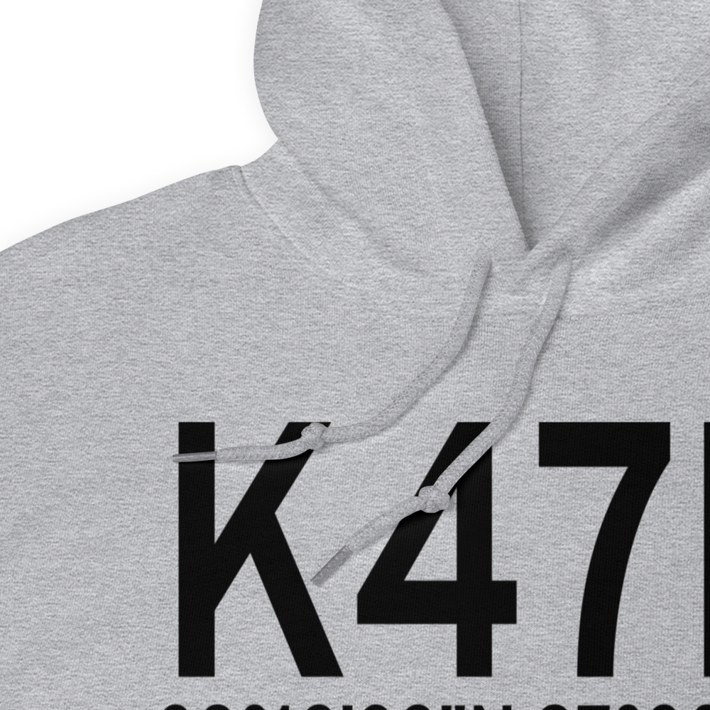 Moundridge Municipal Airport (K47K) ICAO Hoodie Sweatshirt 