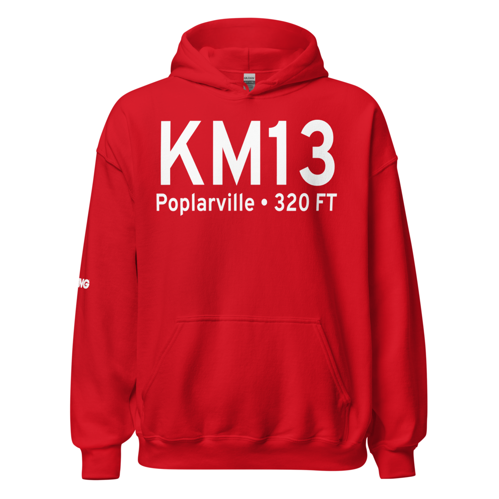 Poplarville Pearl River County Airport (KM13) ICAO Hoodie Sweatshirt 