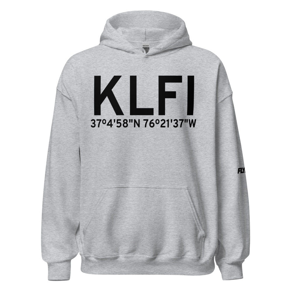 Langley Air Force Base (KLFI) ICAO Hoodie Sweatshirt 