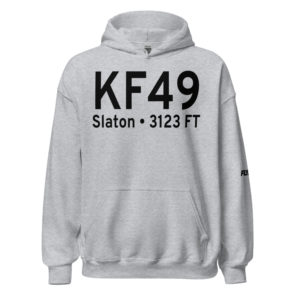 Slaton Municipal Airport (KF49) ICAO Hoodie Sweatshirt 