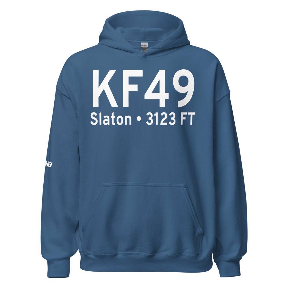 Slaton Municipal Airport (KF49) ICAO Hoodie Sweatshirt 