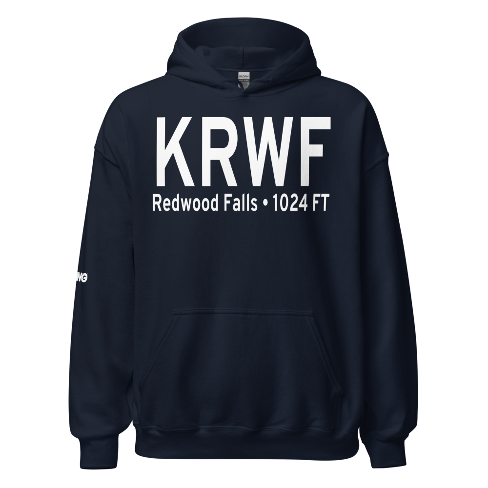 Redwood Falls Municipal Airport (KRWF) ICAO Hoodie Sweatshirt 