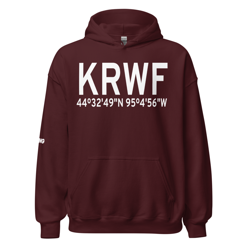 Redwood Falls Municipal Airport (KRWF) ICAO Hoodie Sweatshirt 
