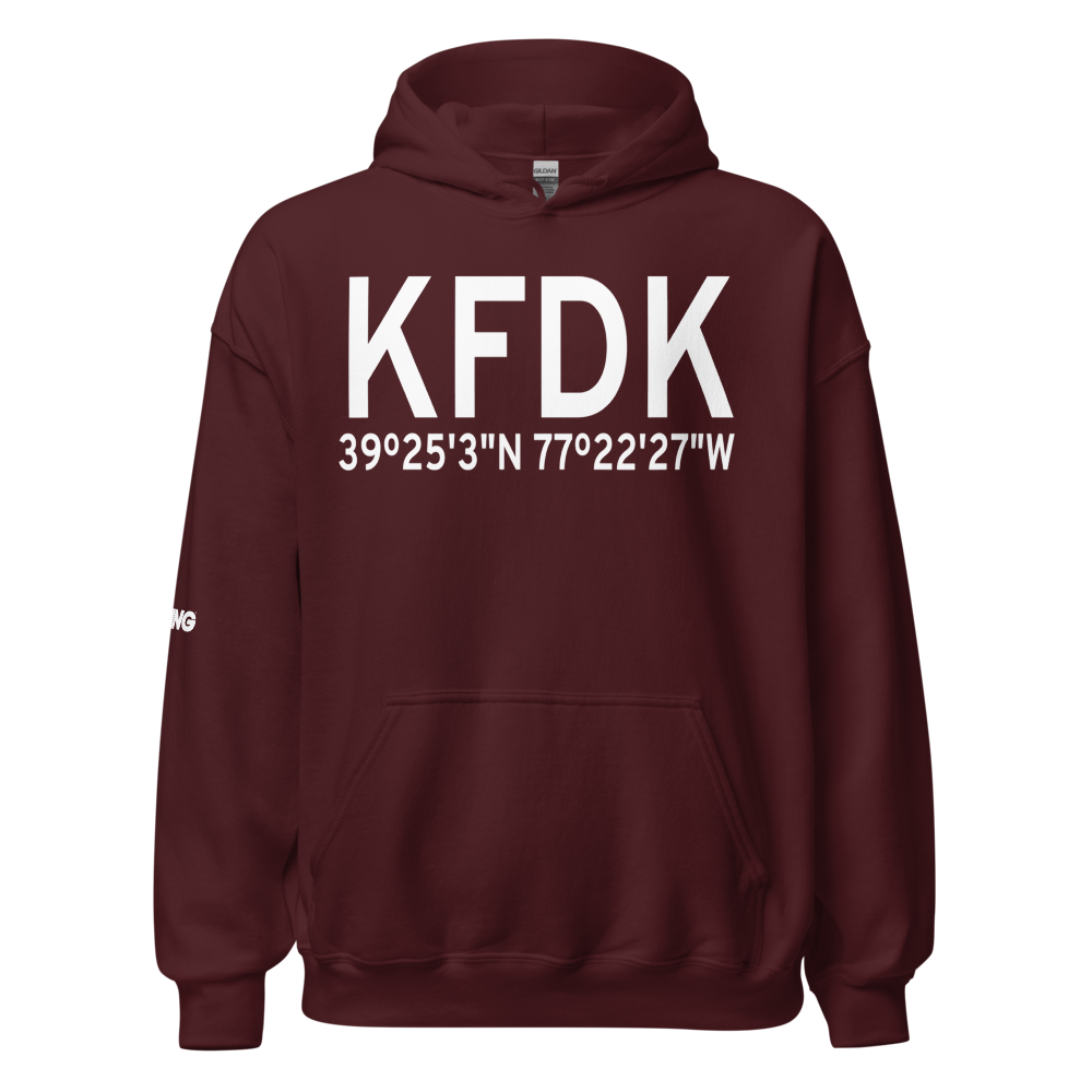Frederick Municipal Airport (KFDK) ICAO Hoodie Sweatshirt 