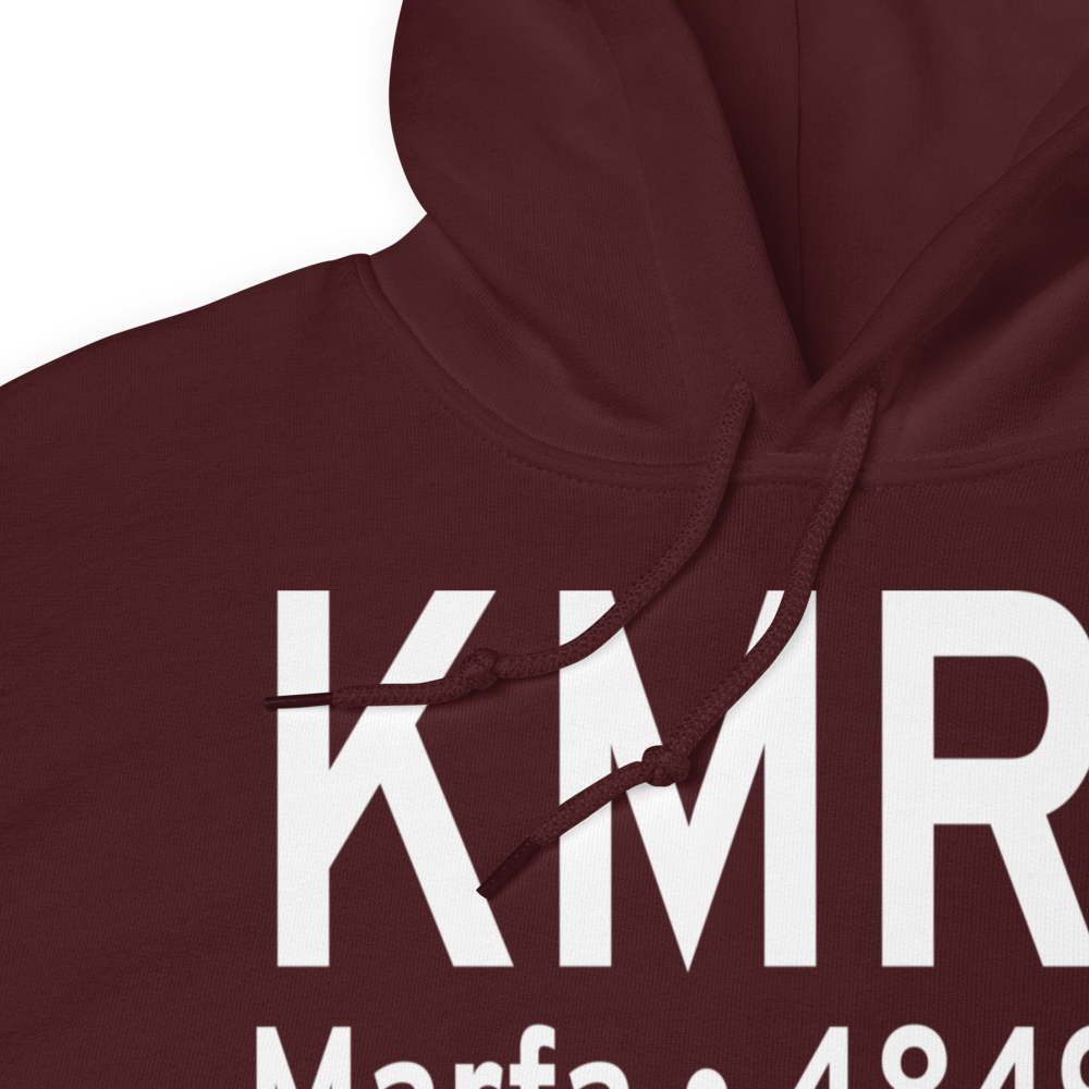 Marfa Municipal Airport (KMRF) ICAO Hoodie Sweatshirt 