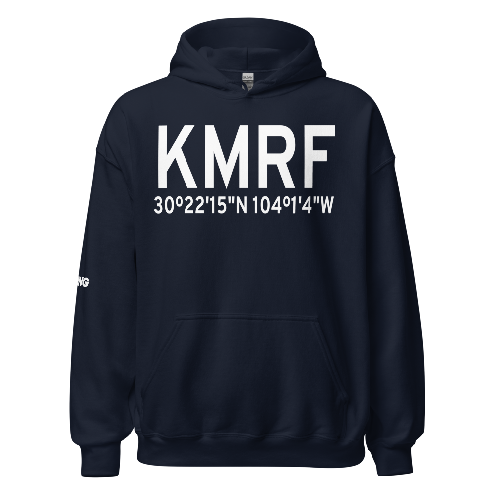Marfa Municipal Airport (KMRF) ICAO Hoodie Sweatshirt 