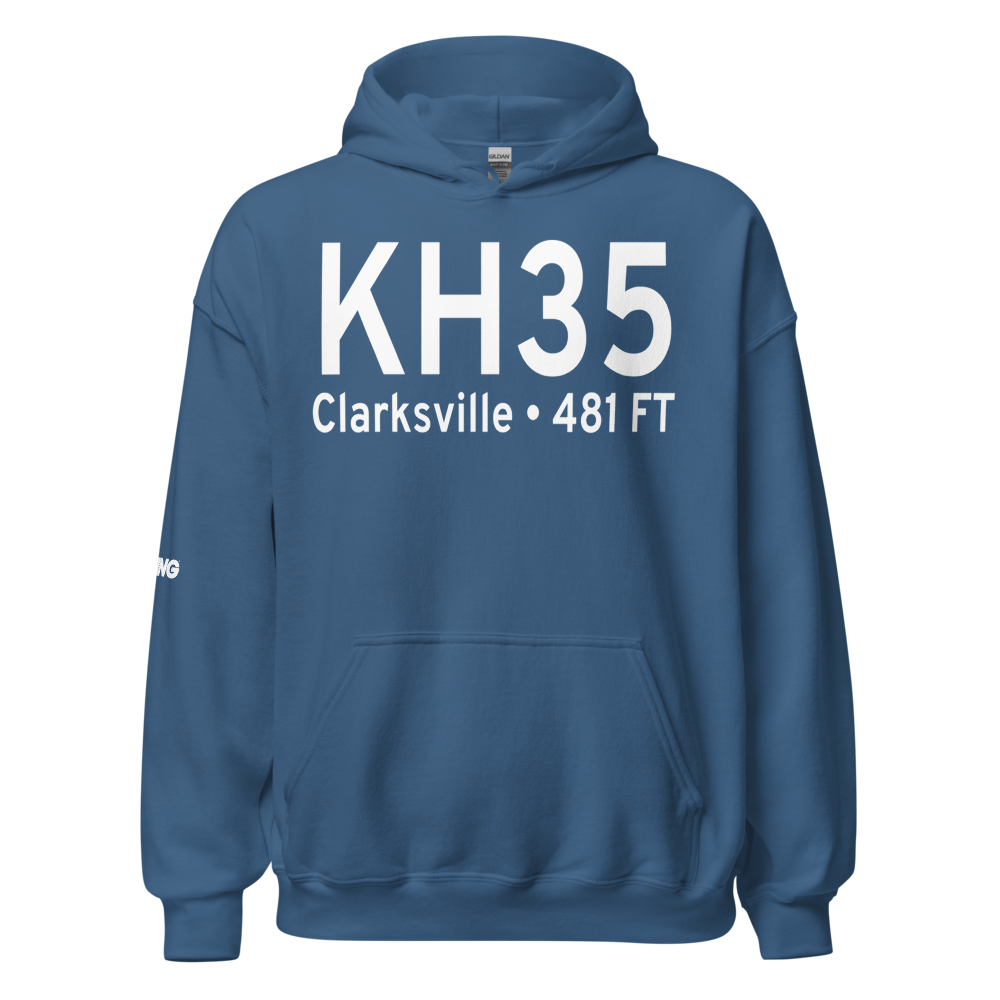 Clarksville Municipal Airport (KH35) ICAO Hoodie Sweatshirt 