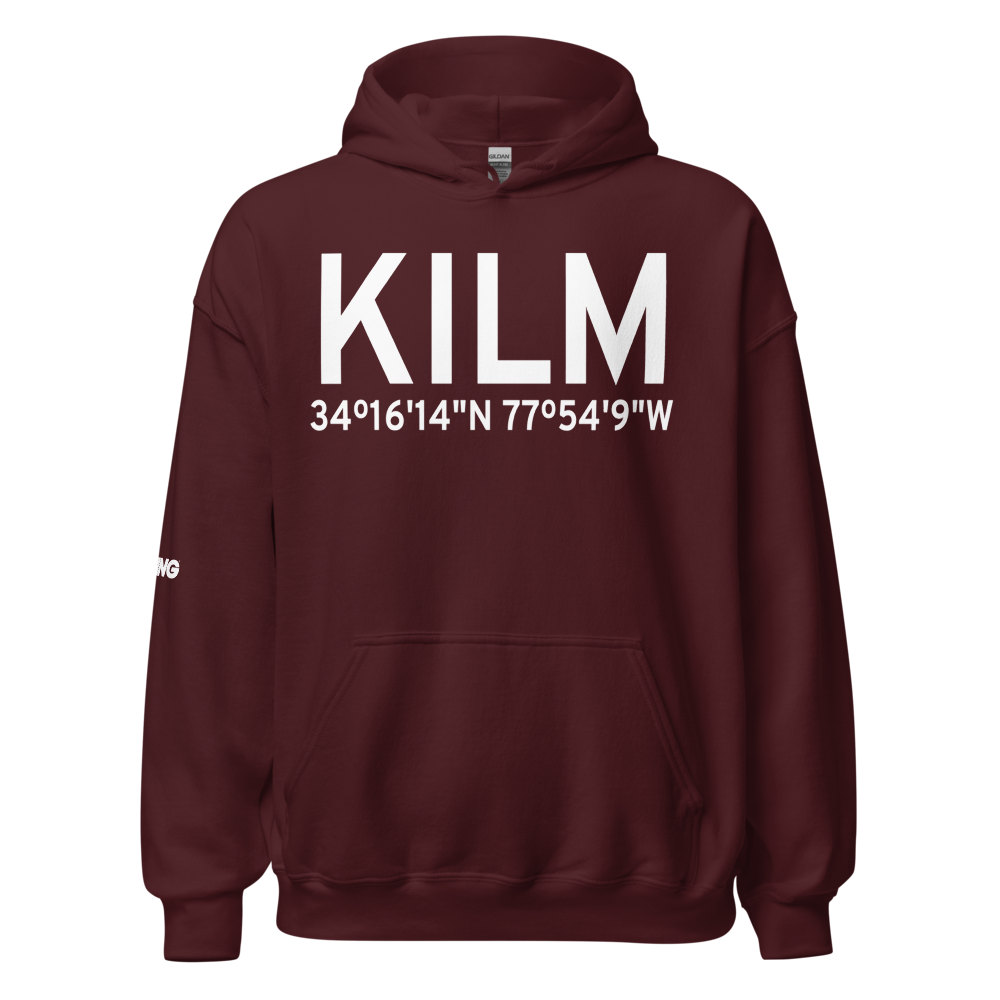 Wilmington International Airport (KILM) ICAO Hoodie Sweatshirt 