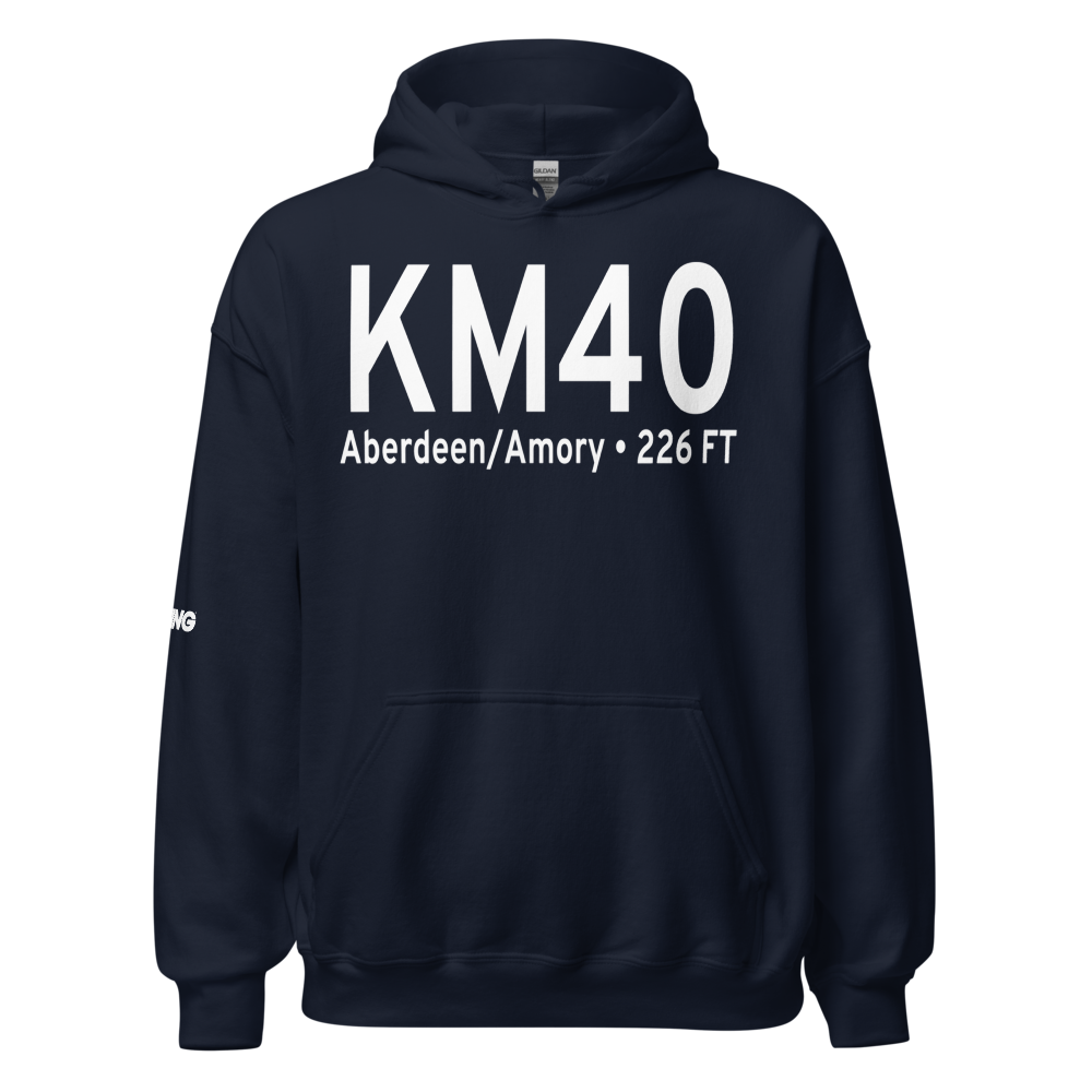 Monroe County Airport (KM40) ICAO Hoodie Sweatshirt 