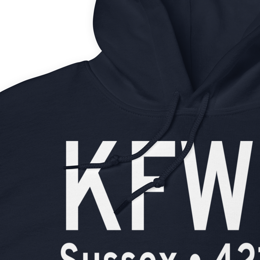 Sussex Airport (KFWN) ICAO Hoodie Sweatshirt 
