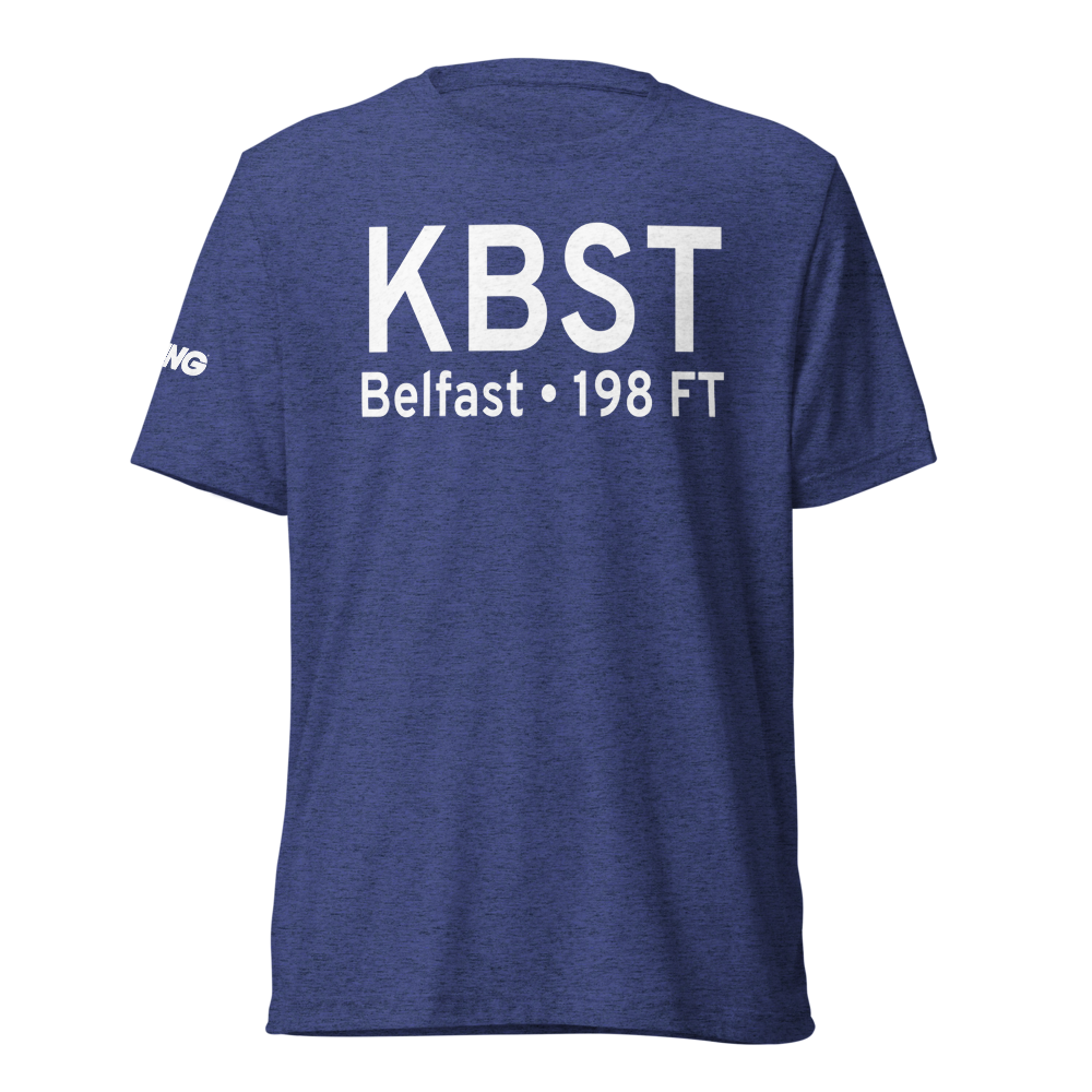 Belfast Municipal Airport (KBST) ICAO Tri-blend T-Shirt 