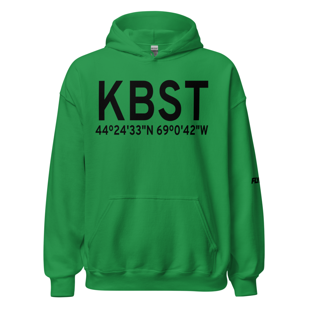 Belfast Municipal Airport (KBST) ICAO Hoodie Sweatshirt 